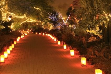 Romantic Outdoor Path Lighting for Parties