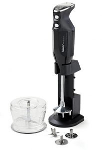 Bamix Deluxe M150 - 150 Watt 2 Speed 3 Blade Immersion Hand Blender with Dry Grinder and Table Stand