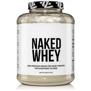 NAKED WHEY 5LB 100% Grass Fed Whey Protein Powder - US Farms, #1 Undenatured, Bulk, Unflavored - GMO, Soy, and Gluten Free - No Preservatives - Stimulate... 