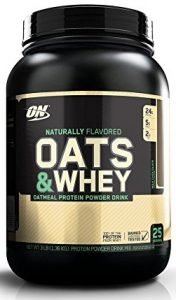 Optimum Nutrition Oats and Whey Protein Powder, Naturally Flavored Milk Chocolate, 3 Pound 