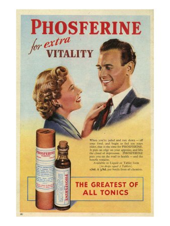 Phosferine, Magazine Advertisement, UK, 1950