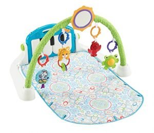 Fisher-Price First Steps Kick and Play Piano Gym, White 