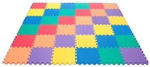 Wonder Mat Non-Toxic Non-Recycled Extra Thick Rainbow Foam, 6 Colors, 36 Pieces