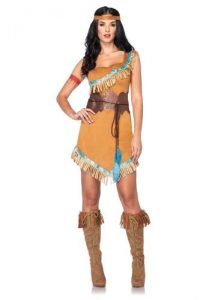 Leg Avenue Disney 3Pc. Pocahontas Costume Includes Dress Belt and Headband