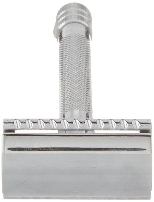 Merkur Futur MK 23C Long-Handled Traditional Double Edge Safety Razor - Excellent Comfort, Control, and Design - 4.2 Inches, Chrome Finish