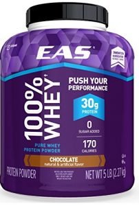EAS 100% Pure Whey Protein Powder, Chocolate, 5lb Tub, 30 grams of Whey Protein Per Serving (Packaging May Vary) 