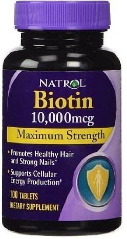 Natrol Biotin, Maximum Strength, 10,000 mcg Tablets 100 ea