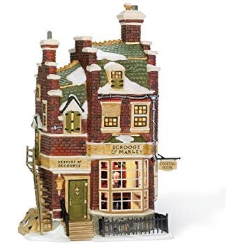 Dickens' Village Scrooge and Marley Counting House Lit Building