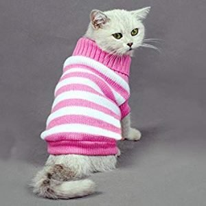 Striped Cats Sweater Aran Pullover Knitted Clothes