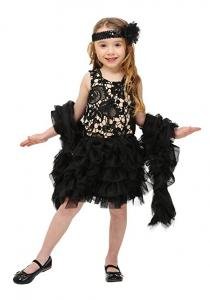 Toddler Dazzling Flapper Costume Black